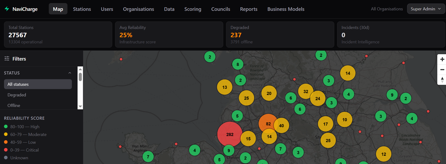 Navicharge geospatial risk and evidence dashboard