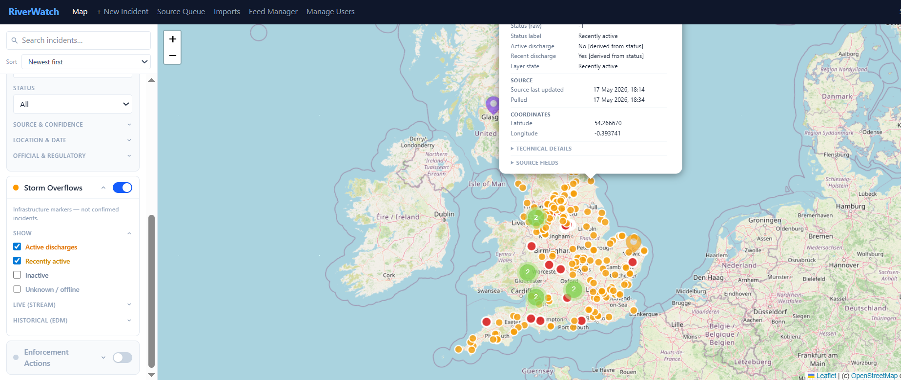 River Watch ecological and watercourse monitoring platform